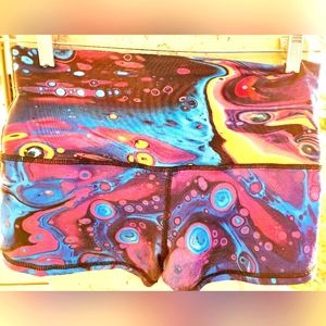 COPY - Electro Threads Acid bath yoga shorts L